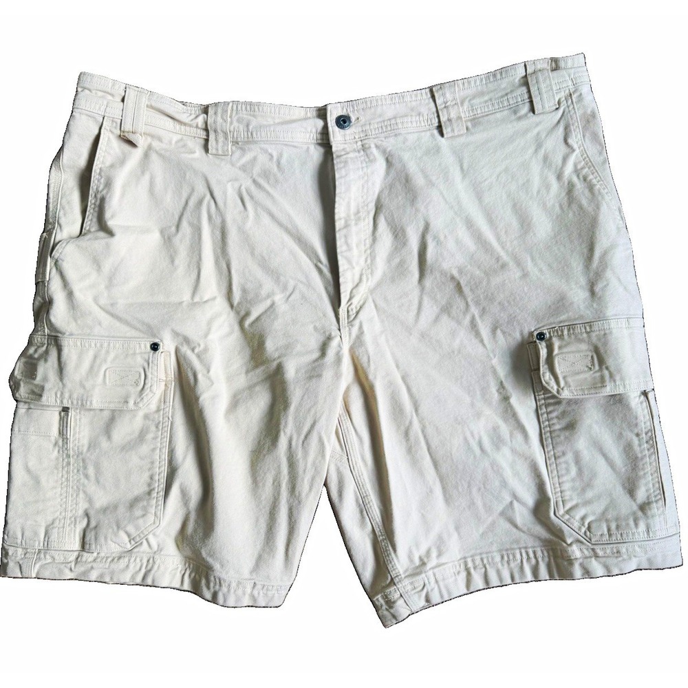 Duluth Trading‎ DuluthFlex Fire Hose Cargo Shorts Relaxed Fit Mens 46 Khaki